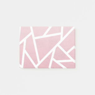 Korallen- und Weißmosaikmuster Post-it Klebezettel