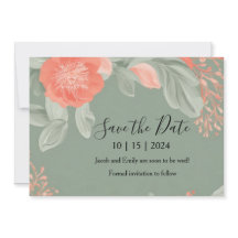 Korallen und Zahnseide - Romantische Save the Date