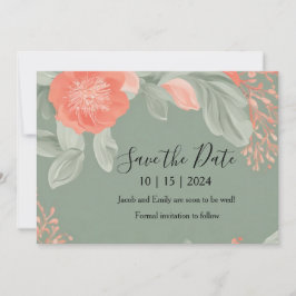 Korallen und Zahnseide - Romantische Save the Date