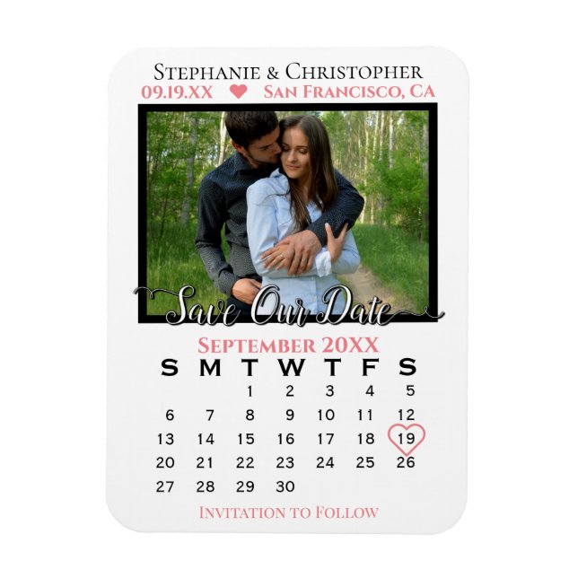 Korallen & Weißes Foto Kalender Rettete Unser Datu Magnet (Vertikal)