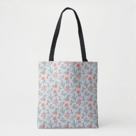 Korallen-Wiesen-Blumenmuster Tasche