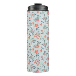 Korallen-Wiesen-Blumenmuster Thermosbecher