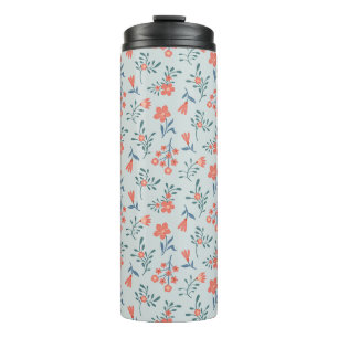 Korallen-Wiesen-Blumenmuster Thermosbecher