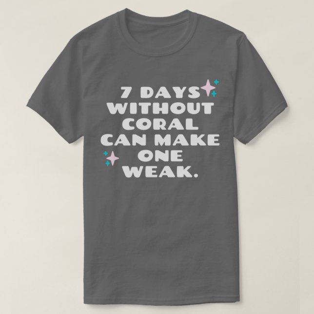 Korallenaquarium cooler Pub lustig T-Shirt (Design vorne)