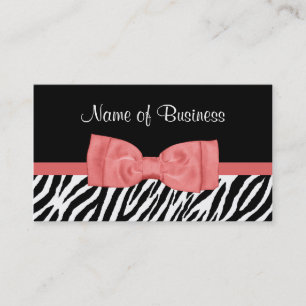 Korallenbogen-Zebra-Boutique Visitenkarte