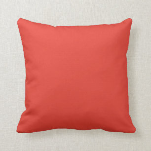 Korallenbraun Rotes Orangefarbenes, solides Farbge Kissen