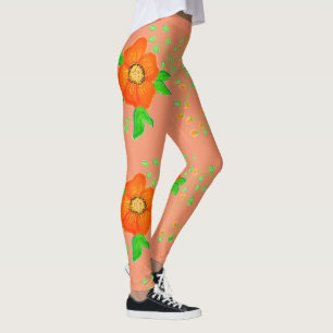 Korallencreme und Orange Leggings