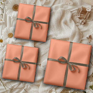 Korallenfarbe   Classic   elegant Geschenkpapier Set