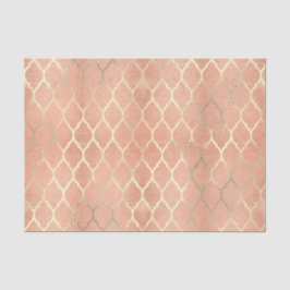 Korallenflechte Rose Gold Metallische Blütenpfirsi Seidenpapier