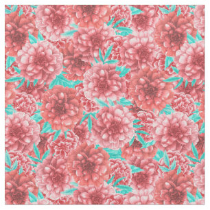 Korallenfloralmuster Stoff