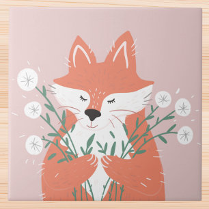 Korallenfox mit Lüstern Fliese