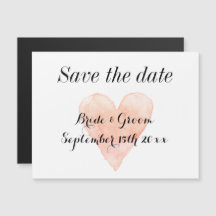 Korallenherz Save the Date Hochzeitskarte