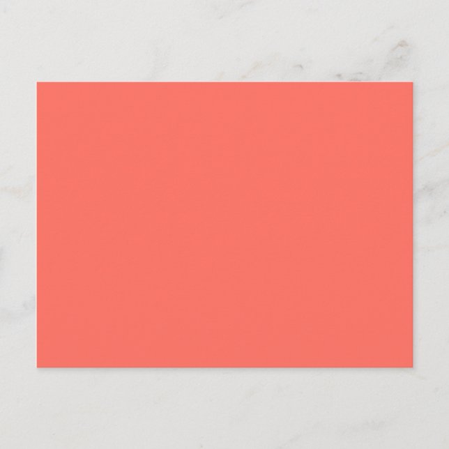 Korallenhex-Code FF6F61 Postkarte (Vorderseite)