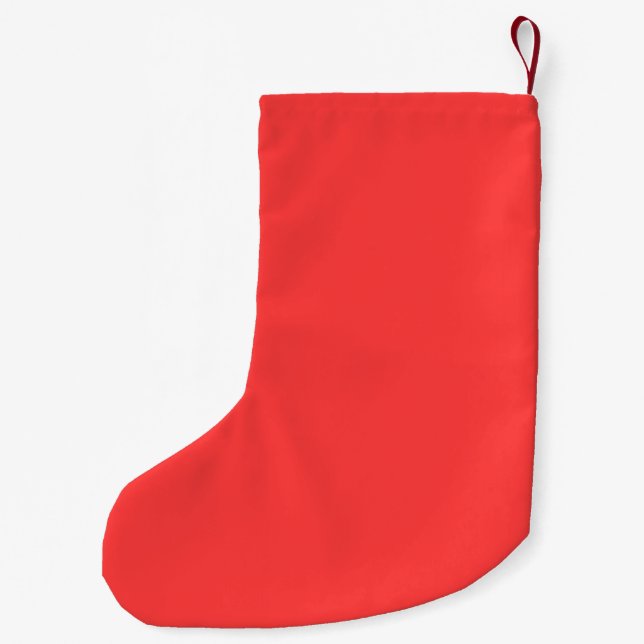 Korallenhintergrundfarbe angepasst kleiner weihnachtsstrumpf (Rückseite)