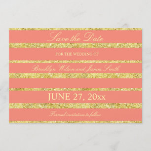 Korallenhochzeit speichert die Datumskarten mit Go Save The Date