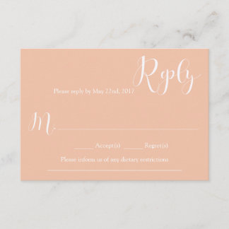 Korallenhochzeitkarte RSVP Karte
