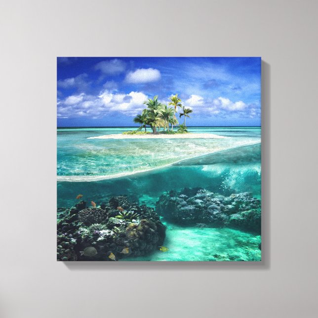 Koralleninsel Leinwanddruck (Vorderseite)