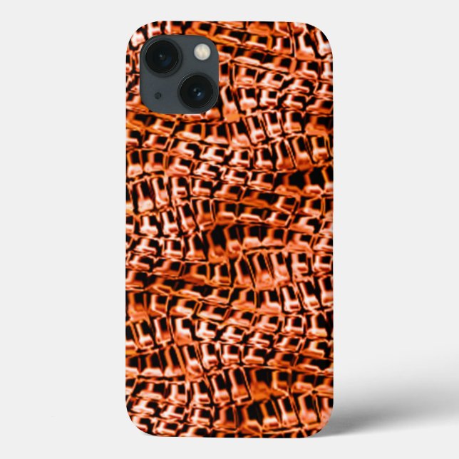 Korallenjute, rot und orange Case-Mate iPhone hülle (Rückseite)