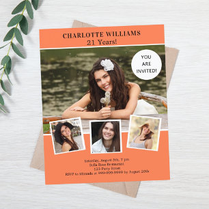 Korallenkollektion Foto Geburtstagseinladung