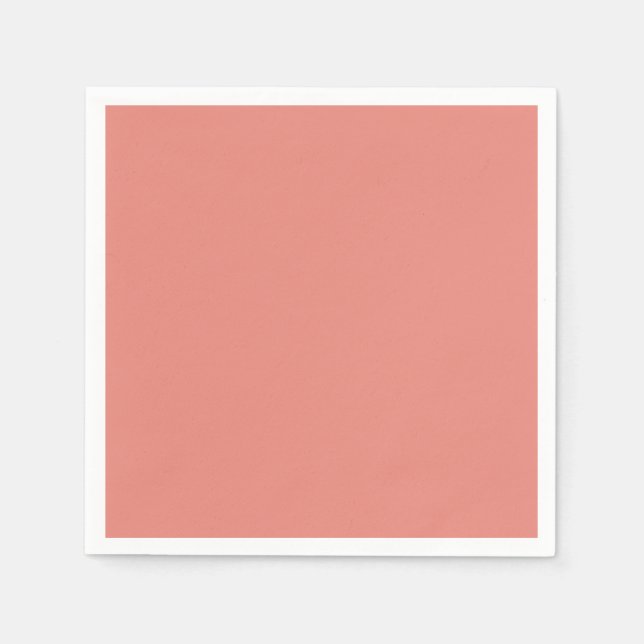 Korallenkoralle, einfach minimalistisch serviette (Vorderseite)