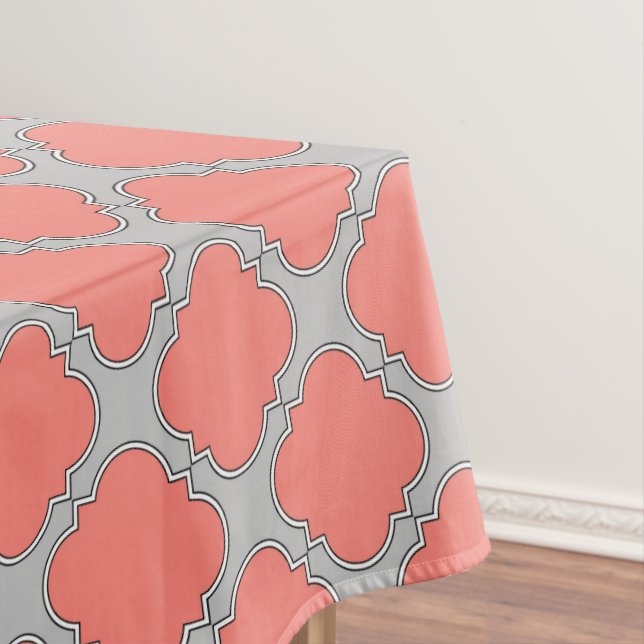 Korallenkoralle und Graukorallen Tischdecke (Beispiel)