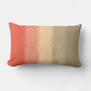 Korallenlachs Pink Beige Brown Creme Lendenkissen