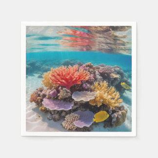 Korallenmeer Natur Blaues Türkis klares Wasser Serviette