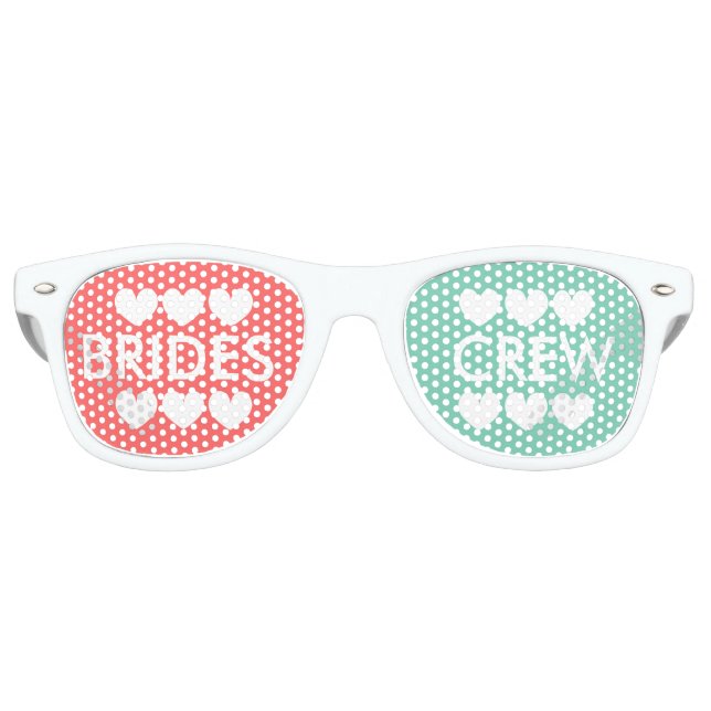 Korallenminze Crew Junggeselinnen-Abschied-Schatti Sonnenbrille (Vorderseite)