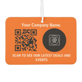 Korallenorange Geschäft-Logo QR-Luftverbesserer Autolufterfrischer