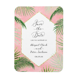 Korallenpalmen Tropische Botanische Hochzeit Siche Magnet