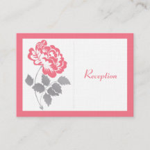 Korallenpeony auf Leinenschutzkarte