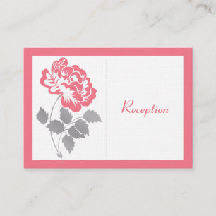 Korallenpeony auf Leinenschutzkarte Begleitkarte