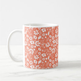 Korallenpfirsiche Tropische Blume Frühjahrsgarten Kaffeetasse