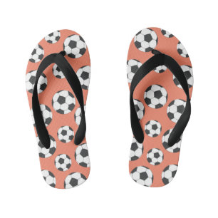 Korallenpfirsichfußball Flip Flops