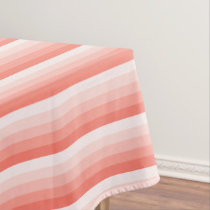 Korallenpfirsichstreifen Tischdecke