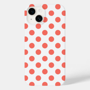 Korallenpolka-Punkte auf weiß Case-Mate iPhone 14 Hülle