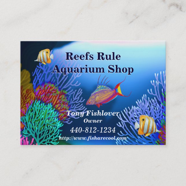 Korallenriff-Aquarium-Fisch-Visitenkarte Visitenkarte (Vorderseite)