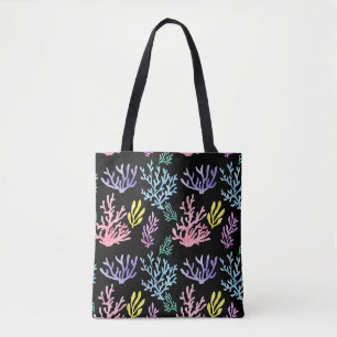 Korallenriff Elegante: Wasserfarben-Muster Tasche