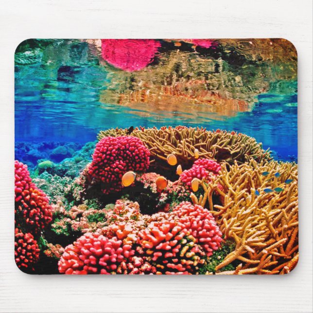 Korallenriff farbenfrohe Ozeanwelt Mousepad (Vorne)