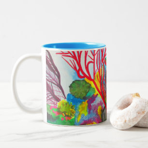 Korallenriff Great Barrier Reef Ozean Kunst Zweifarbige Tasse