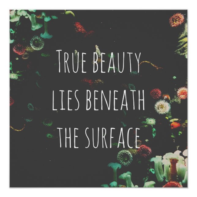 Korallenriff Inspiration Zitat Poster (Vorderseite)