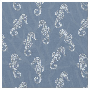 Korallenriff-KüstenSeepferd-Marineblau Stoff