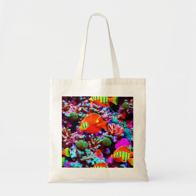Korallenriff-Leinwand Tasche (Vorne)