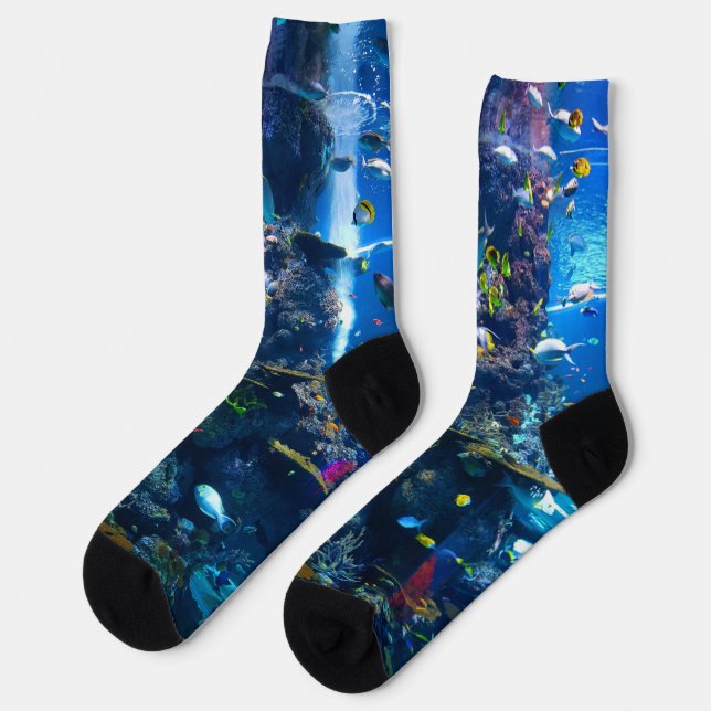 Korallenriff mit Fischen Socken (Linkes Detail)