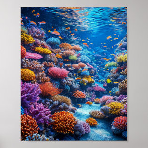 🌊 Korallenriff Ozean Gelassenheit Unterwasser Mee Poster