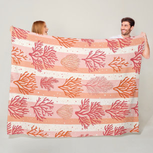 Korallenriff-Träume: Orange & Pink-Muster Fleece