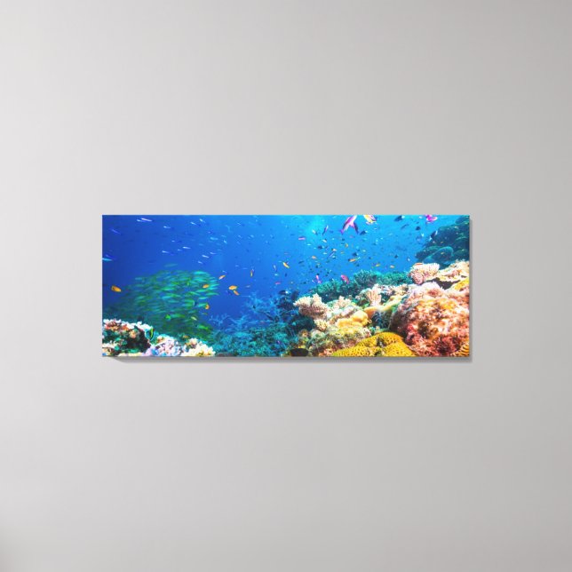 Korallenriff und tropische Fische Leinwanddruck (Vorderseite)