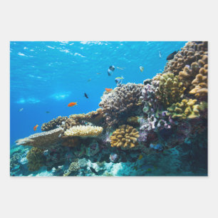 Korallenriff unter Wasser Geschenkpapier Set