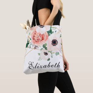 Korallenrosa Blume Tasche