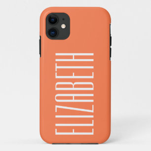 Korallenrosa Farbe Minimalistisch Monogramm Case-Mate iPhone Hülle